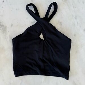 Black Cross-Back Women's Top